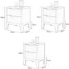 JITEM Solid Wood Bedside Table Mid Century Modern Nightstand End Table W/ 2 Storage Drawers Small Bedside Cabinet Night Stand for Bedroom Living Room view 3