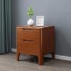 JITEM Solid Wood Bedside Table Mid Century Modern Nightstand End Table W/ 2 Storage Drawers Small Bedside Cabinet Night Stand for Bedroom Living Room view 2
