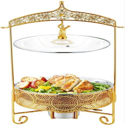 XENITE Buffet Server and Heater - Buffet Plate with Lid, Hotpot Buffet Setting, Food Heater for Party Buffet, Table Buffet Heater. Hostess Trolley Food Heater(Size:4L,Color:Jazz Cap)