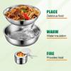 XENITE Buffet Server and Heater - Buffet Plate with Lid, Hotpot Buffet Setting, Food Heater for Party Buffet, Table Buffet Heater. Hostess Trolley Food Heater(Size:4L,Color:Jazz Cap) view 4