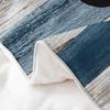 100% Natural Cotton Happy Camping Duvet Cover Full RV Camper Trailer Bedding Set for Boys Girls Bedroom Farmhouse Style Wooden Stripes Comforter Cover Navy Blue Soft Quilt Cover,No Comforter view 4