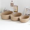 Decorative Cotton Rope Woven Basket Shelf Storage Basket Bin Small Woven Basket Storage Pack of 3 Mini Table Shelf Counter Basket Organizer for Small Accessories on Tabletop (Khaki) view 1