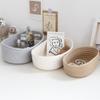 Decorative Cotton Rope Woven Basket Shelf Storage Basket Bin Small Woven Basket Storage Pack of 3 Mini Table Shelf Counter Basket Organizer for Small Accessories on Tabletop (Khaki) view 4