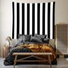 CORFOTO 92 x 70 Inch Fabric Classic Black and White Stripes Tapestry Black Vertical Lines Striped Wall Tapestry for Bedroom Aesthetic Living Room Dorm Decor view 3
