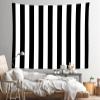 CORFOTO 92 x 70 Inch Fabric Classic Black and White Stripes Tapestry Black Vertical Lines Striped Wall Tapestry for Bedroom Aesthetic Living Room Dorm Decor view 4