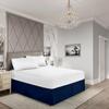 EGYLIN 800 Thread Count 100% Egyptian Cotton Hotel Quality Luxurious Box Pleated Bed Skirt Easy Fit with 15 Inch Drop Length (Navy Blue, Full) view 1