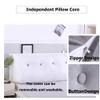 Large Headboard Pillow Wedge Backrest Cushion Reading Pillow King Size Bed Pillow Positioning Support Pillow for Bed Daybed Bunk Bed Couch Single Bed Pillow,120x50x20cm,Cream view 4