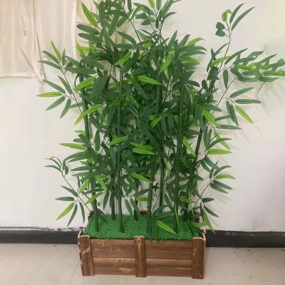 CMYUN Artificial Bamboo Tree Privacy Fence, Indoor Home Decor Office Patio Greenery Wall Faux Plant, Dorm Condo Room Dividers, 1.2/1.5/1.8m Tall (Color : Base-0.5m-8 Pole, Size : H-1m(39 3/8"))