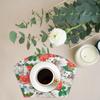 Flower Dalmatians Placemats for Round Table Set of 4 Dog Washable Placemat for Dining Table Heat Resistant Kitchen Table Mats view 3