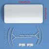 Ac Vent Deflector, Air Conditioner Deflector for Window Units, Vent Air Deflectors, Made of PVC Easy to Install, Freely Cut, White view 2