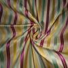 100% Silk Taffeta Color with Satin Stripes Pink, Yellow,Blue and Gold 54" Wide TAFS127[5] view 1
