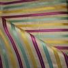 100% Silk Taffeta Color with Satin Stripes Pink, Yellow,Blue and Gold 54" Wide TAFS127[5] view 4