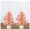 Pack of 2 Designer Pink Artificial Canadian Pine Trees by Factory Direct Craft - Tabletop Pine Trees for Christmas, Valentines, Easter and Baby Shower Decorations (12 Inches Tall) view 1