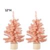 Pack of 2 Designer Pink Artificial Canadian Pine Trees by Factory Direct Craft - Tabletop Pine Trees for Christmas, Valentines, Easter and Baby Shower Decorations (12 Inches Tall) view 2