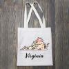 BLUPARK Virginia Locale Tote Bag Born in Virginia Gift Virginia Travel Shopping Bag Virginia Map Gift (Virginia) view 3