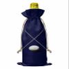 10 Pack Wine Bottle Bags, Golf Club Wine Bottle Cover with Drawstring, Gift Bag for Champagne, Wedding, Birthday, Christmas, Thanksgiving, Party Golf Sport Navy Blue Modern Abstract Art view 2
