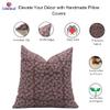 Fabritual Pillow Covers Thick Linen Square Zipper Throw Pillowcase Cushion Cover for Sofa, Couch, Chair, Balcony, Patio, Fall Summer, Home Decor, Outdoor - 14X14, Ola Varsti, Chocolate Brown view 4