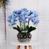 High-grade Phalaenopsis orchids, artificial flowers, fake flowers, living room decorations, orchid flower arrangements, potted plants, light luxury floral ornaments Speckled blue - film material view 1