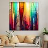 My Photostation.com 27.5Wx20H'' Tempered Glass Wall Art Abstract Stained Wall Decor Glass Printing Stained Wall Art Wall Hangings Stained Window Glass Wall Art Gifts view 2
