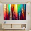 My Photostation.com 27.5Wx20H'' Tempered Glass Wall Art Abstract Stained Wall Decor Glass Printing Stained Wall Art Wall Hangings Stained Window Glass Wall Art Gifts view 3