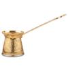 Alisveristime Authentic Turkish Coffee Pot, Handmade Cezve/Ibrik, 2.95-Inch Width, 2.95-Inch Height - 10.14 Ounce Enhance Your Coffee Experience Now! (3 Cup) (Gold) view 1