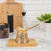 Alisveristime Authentic Turkish Coffee Pot, Handmade Cezve/Ibrik, 2.95-Inch Width, 2.95-Inch Height - 10.14 Ounce Enhance Your Coffee Experience Now! (3 Cup) (Gold) view 3