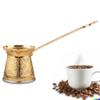 Alisveristime Authentic Turkish Coffee Pot, Handmade Cezve/Ibrik, 2.95-Inch Width, 2.95-Inch Height - 10.14 Ounce Enhance Your Coffee Experience Now! (3 Cup) (Gold) view 4
