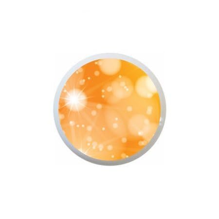 CIRCLE ASSET#19 byLCC Orange Gold Starbursts DECORATIVE Ceramic Dresser Drawer PULLS Cabinet Cupboard KNOBS