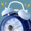 Alarm Clock Alarm Clock for Heavy Sleepers Adults Kids Bedrooms Teens Non Ticking Loud Twin Bell Alarm Clock with Backlight Bedside Clock (Color : Gray) view 2