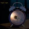 Alarm Clock Alarm Clock for Heavy Sleepers Adults Kids Bedrooms Teens Non Ticking Loud Twin Bell Alarm Clock with Backlight Bedside Clock (Color : Gray) view 3