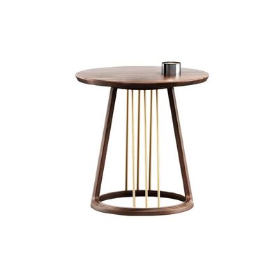 GRFIT Coffee Table Round Side Table Home Retro Wood Corner Table Office Living Room Sofa Side Decoration Small Coffee Table Bedroom Bedside Table Small Side Table
