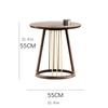 GRFIT Coffee Table Round Side Table Home Retro Wood Corner Table Office Living Room Sofa Side Decoration Small Coffee Table Bedroom Bedside Table Small Side Table view 3
