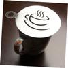 Kichvoe 2pcs Reusable Stainless Stencils for Latte Art Convenient and Wear-resistant Diy Decoration Tools for Cafes and Home Use view 2