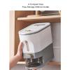 Jiawu Rice Dispenser, 11 Lbs/22 Lbs Grain Container Storage with Lid, Household Cereal Dispenser Bucket, Food Dispenser Kitchen Organization for Rice, Beans, Grains, Small Dry Food (Gray L 10L) view 4