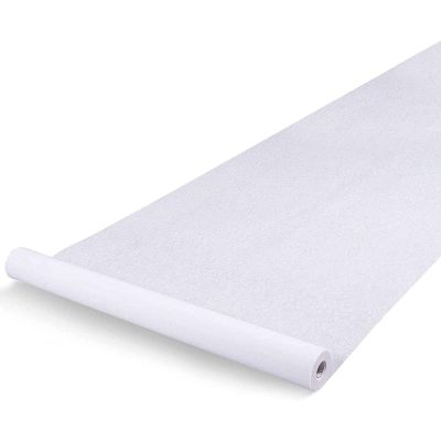 White Wedding Aisle Runner Rug, 2mm Thickness Walkway Carpet Non-Slip Wear-Resistant Walkway Floor Mat for Birthday Ceremony Decoration Prom, Cuttable (Size : 1x10m)