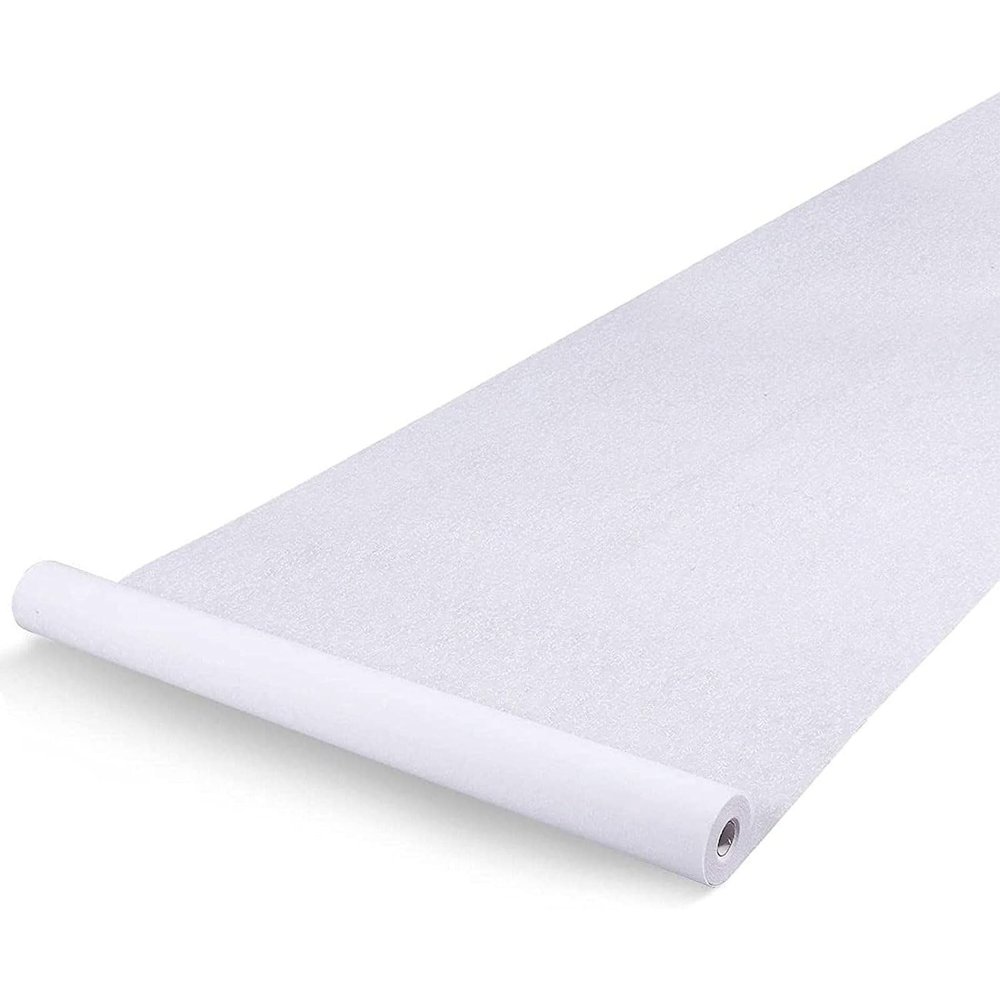 White Wedding Aisle Runner Rug, 2mm Thickness Walkway Carpet Non-Slip Wear-Resistant Walkway Floor Mat for Birthday Ceremony Decoration Prom, Cuttable (Size : 1x10m)