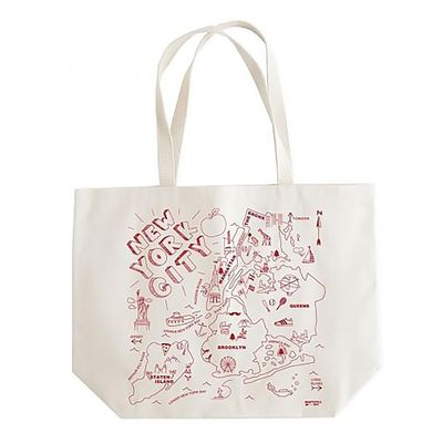 FaceYee Tote Bag Fun Lcation New York Handbags Shoulder Grocery Bags 16" Wx14 H(40cmx35cm) Resuable Washable Color:Fun Lcation