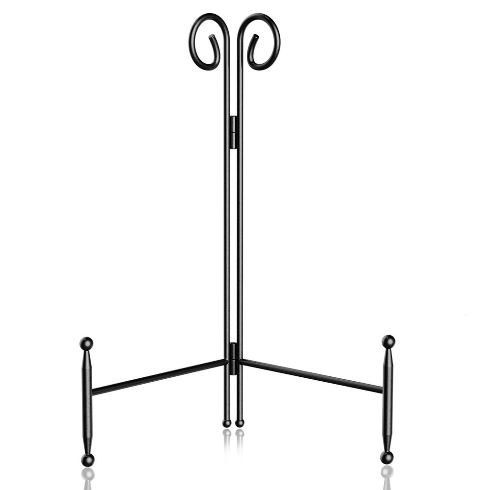 SVENJBB Plate Holder Display Stand, 6 Inch Decorative Plate Stands for Display, Black Iron Easel Display Stand for Picture, Book, Photo Frame and Decorative Plates