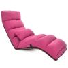 Floor Chairs with Pillow for Adults,Floor Gaming Chair with 3 Position Adjustable HeadBack and Knee Support,No Assembly Folding Lazy Sofa Chair for Gaming,Sleeping,Reading (Pink) view 1