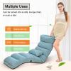 Floor Chairs with Pillow for Adults,Floor Gaming Chair with 3 Position Adjustable HeadBack and Knee Support,No Assembly Folding Lazy Sofa Chair for Gaming,Sleeping,Reading (Pink) view 2
