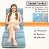 Floor Chairs with Pillow for Adults,Floor Gaming Chair with 3 Position Adjustable HeadBack and Knee Support,No Assembly Folding Lazy Sofa Chair for Gaming,Sleeping,Reading (Pink) view 3