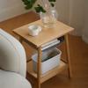 Coffee Table Rectangular Side Table Modern Household Wood Double-Layer Corner Table Living Room Sofa Side Decoration Small Coffee Table Bedroom Bedside Table Small Side Table view 2