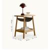 Coffee Table Rectangular Side Table Modern Household Wood Double-Layer Corner Table Living Room Sofa Side Decoration Small Coffee Table Bedroom Bedside Table Small Side Table view 3