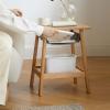 Coffee Table Rectangular Side Table Modern Household Wood Double-Layer Corner Table Living Room Sofa Side Decoration Small Coffee Table Bedroom Bedside Table Small Side Table view 4