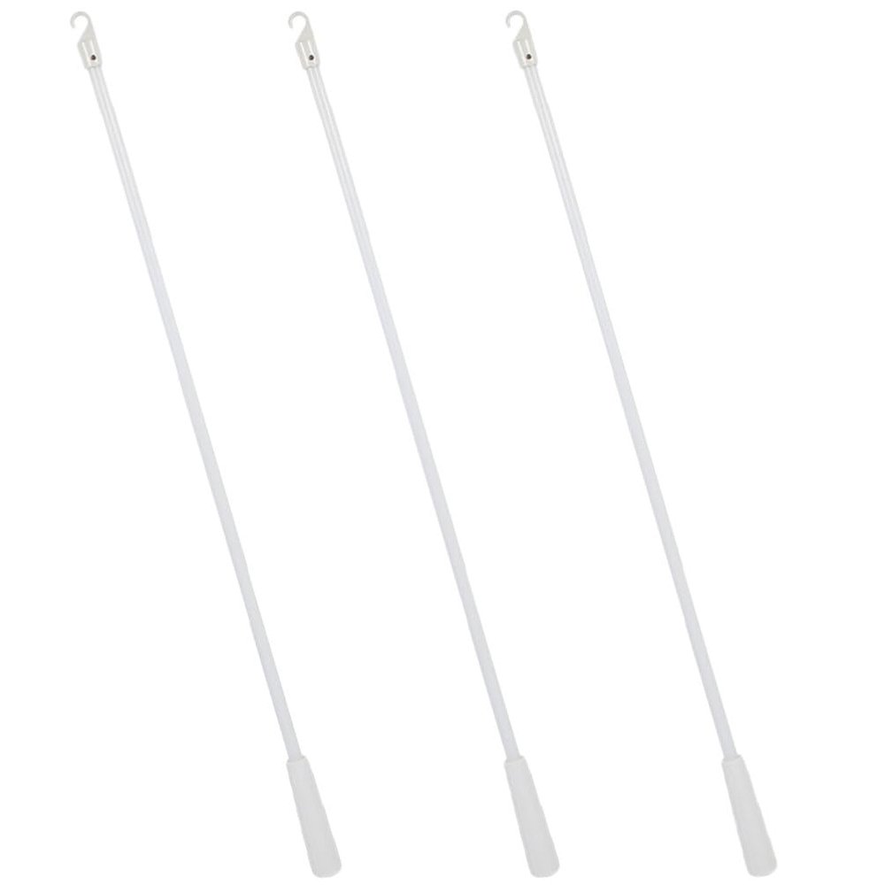 Cabilock 3pcs Vertical Blind Tilt Fiberglass Rod for Window Blinds Lightweight and Accessory with Hook for and