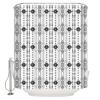 Black Indian Boho Shower Curtain Set with Hook 72"x78",Washable Cloth Polyester Fabric Shower+Curtain Bath Curtains for Bathroom Decor Accessories Geometric Native American Indian Tribal Ethnic view 1