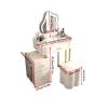 Large Drawers Dressing Table, solid wood frame Vanity table, Vanity table 3 Lighting Modes Brightness Adjustable, Dressing Table for Small Space, desk and vanity combo ( Color : White , Size : 60cm/23 view 3