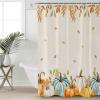 Fall Eucalyptus Leaves Shower Curtain Set with Hook 72"x72",Washable Cloth Polyester Fabric Shower+Curtain Bath Curtains for Bathroom,Bathtubs Decor Accessories Thanksgiving Seasonal Pumpkin Maple view 1