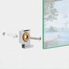 Spring Loaded Mirror Hanger Clip, Set of 4, Chrome Plated  Spring Loaded, Chrome Plated Steel, Easy Install for Bathroom and Toilet Mirror Fixing and Decoration-Silver view 4