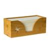 Countertop C-Fold Paper Towel Dispenser with Engraved Butterfly - Compatible with C Fold, Multifold, Trifold & Z Fold Hand Napkins Folded Size 10.5" x 4.0" Or Smaller - Natural Bamboo view 1